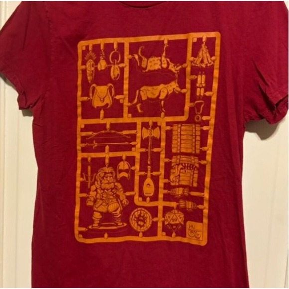 Dungeons & Dragons Graphic Tee Adult Medium Loot Crate Exclusive Red T-Shirt - Picture 2 of 5